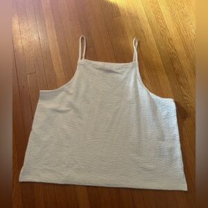 Madewell Apron White Seersucker Top, Size XL